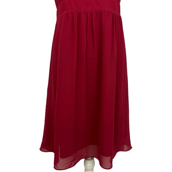 CITY CHIC | Ruby Red Dark Romance Lace Detail A-Line Cocktail Dress NWT XS/14 - Picture 6 of 16